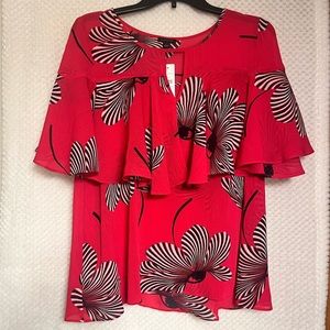 NWT Floral Pink Ann Taylor Blouse